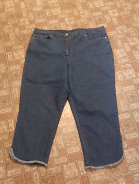 Ruby Rd. Dark Blue Cropped Denim Jeans